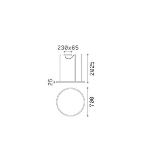 Oracle Slim 70cm Non Dim 3000K Round Integrated LED Pendant Ceiling Light Brass 4350lm-2
