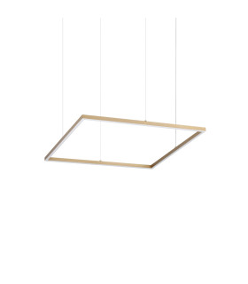 Oracle Slim Square 70cm Non Dim 3000K Round Integrated LED Pendant Ceiling Light Brass 4350lm-1