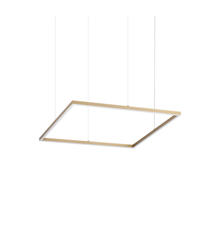 Oracle Slim Square 70cm Non Dim 3000K Round Integrated LED Pendant Ceiling Light Brass 4350lm-1