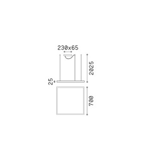 Oracle Slim Square 70cm Non Dim 3000K Round Integrated LED Pendant Ceiling Light Brass 4350lm-2