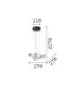 Set Up Multi Arm Pendant Ceiling Light Black 3x E27-2