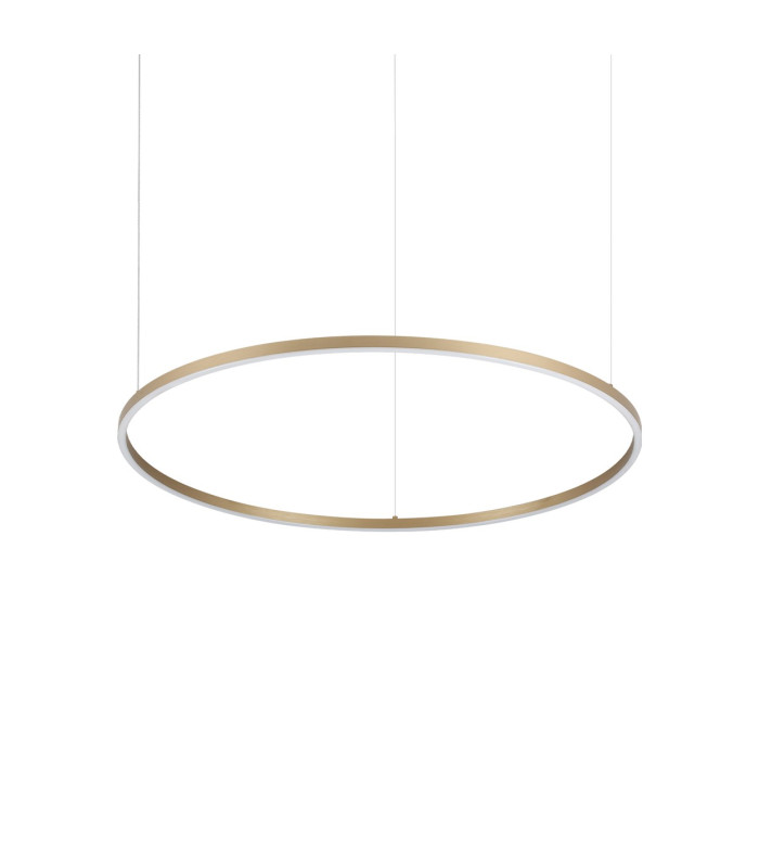 Oracle Slim 90cm Non Dim 3000K Round Integrated LED Pendant Ceiling Light Brass 5650lm-1