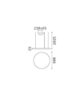Oracle Slim 90cm Non Dim 3000K Round Integrated LED Pendant Ceiling Light Brass 5650lm-2