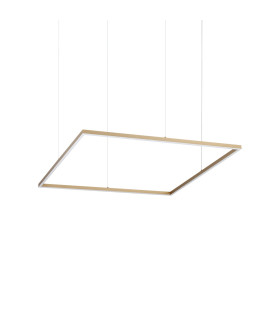 Oracle Slim Square 90cm Non Dim 3000K Round Integrated LED Pendant Ceiling Light Brass 5200lm-1