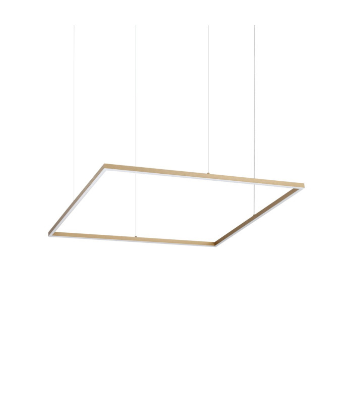 Oracle Slim Square 90cm Non Dim 3000K Round Integrated LED Pendant Ceiling Light Brass 5200lm-1