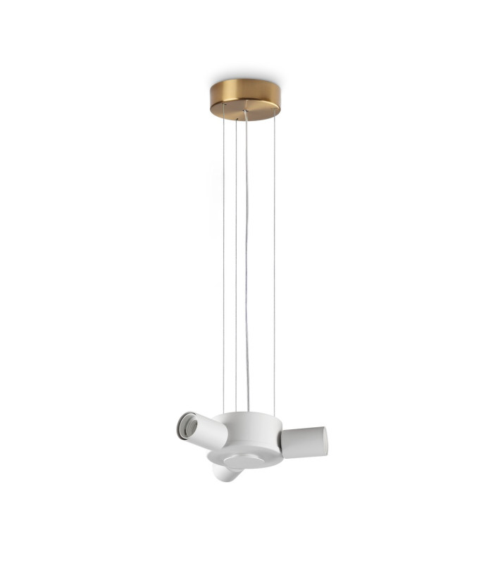 Set Up Multi Arm Pendant Ceiling Light Brass 3x E27-1