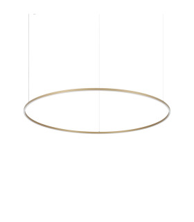 Oracle Slim 150cm Non Dim 3000K Round Integrated LED Pendant Ceiling Light Brass 9300lm-1