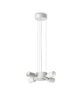 Set Up Multi Arm Pendant Ceiling Light White 4x E27-1