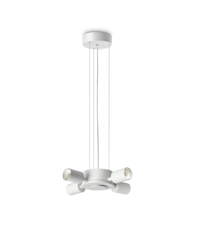 Set Up Multi Arm Pendant Ceiling Light White 4x E27-1