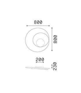 Oz Integrated LED Semi Flush Ceiling Light White 6100lm 3000K-2