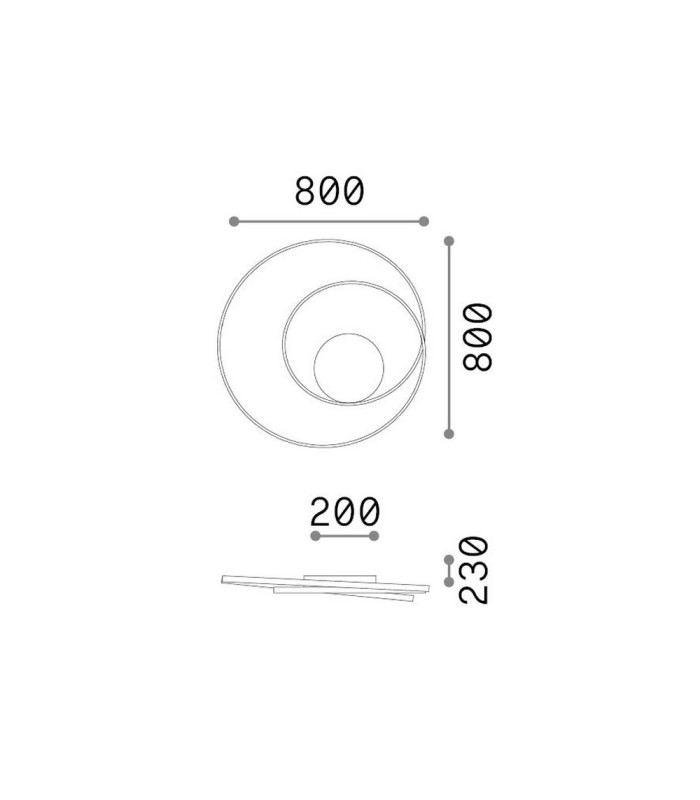 Oz Integrated LED Semi Flush Ceiling Light Brass 6100lm 3000K-2