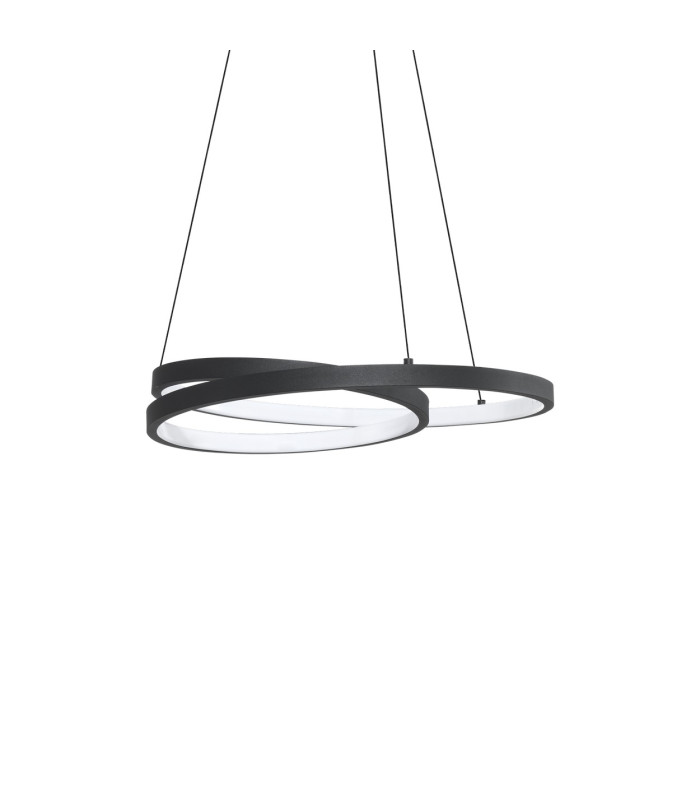 Oz Integrated LED Pendant Ceiling Light Black 4350lm 3000K-1
