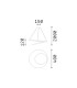 Oz Integrated LED Pendant Ceiling Light Black 4350lm 3000K-2