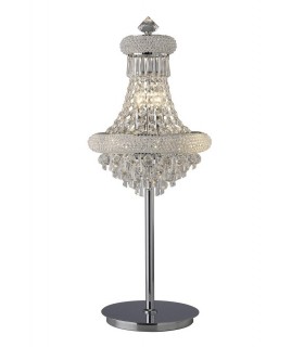 Table Lamp 5 Light Polished Chrome, Crystal - 1