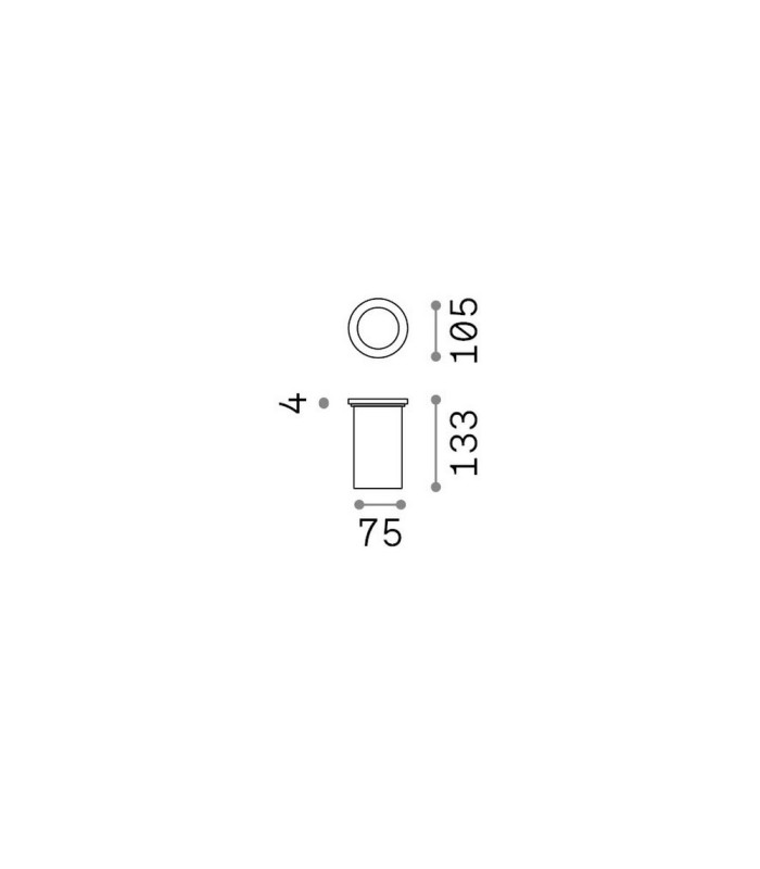 Park Round Outdoor Recessed Ground Light Steel 1x GU10 IP67-2