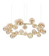 Perlage Globe Pendant Ceiling Light Amber 25x G9-1