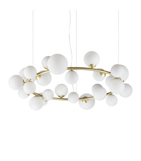 Perlage Globe Pendant Ceiling Light White 25x G9-1