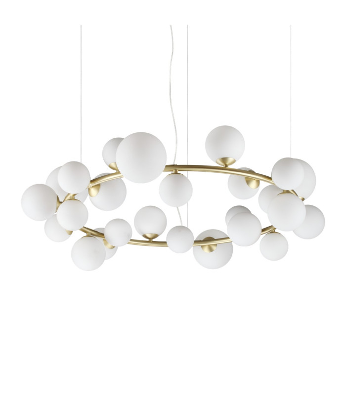 Perlage Globe Pendant Ceiling Light White 25x G9-1