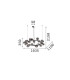 Perlage Globe Pendant Ceiling Light White 25x G9-2