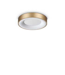 Planet 30cm Integrated LED Semi Flush Ceiling Light Brass 1350lm 3000K-1