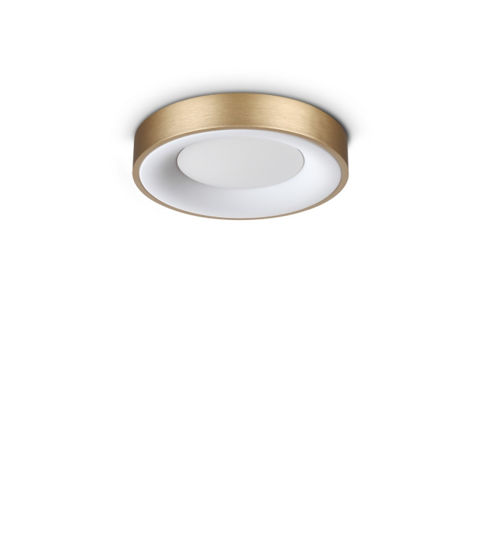 Planet 30cm Integrated LED Semi Flush Ceiling Light Brass 1350lm 3000K-1
