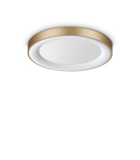 Planet 50cm Integrated LED Semi Flush Ceiling Light Brass 2250lm 3000K-1