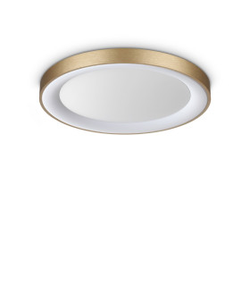Planet 60cm Integrated LED Semi Flush Ceiling Light Brass 2650lm 3000K-1
