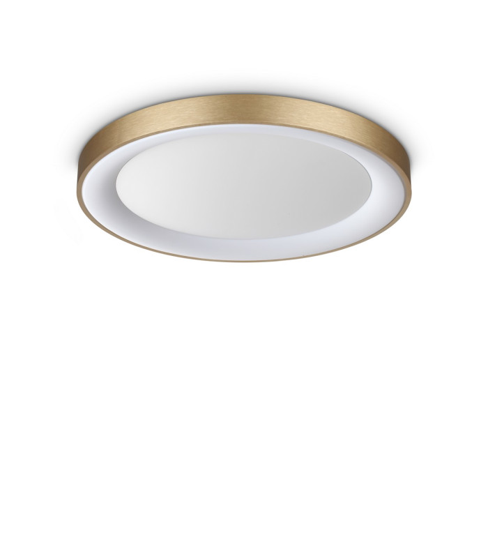 Planet 60cm Integrated LED Semi Flush Ceiling Light Brass 2650lm 3000K-1