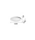 Planet 60cm Integrated LED Semi Flush Ceiling Light Brass 2650lm 3000K-2