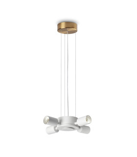 Set Up Multi Arm Pendant Ceiling Light Brass 4x E27-1