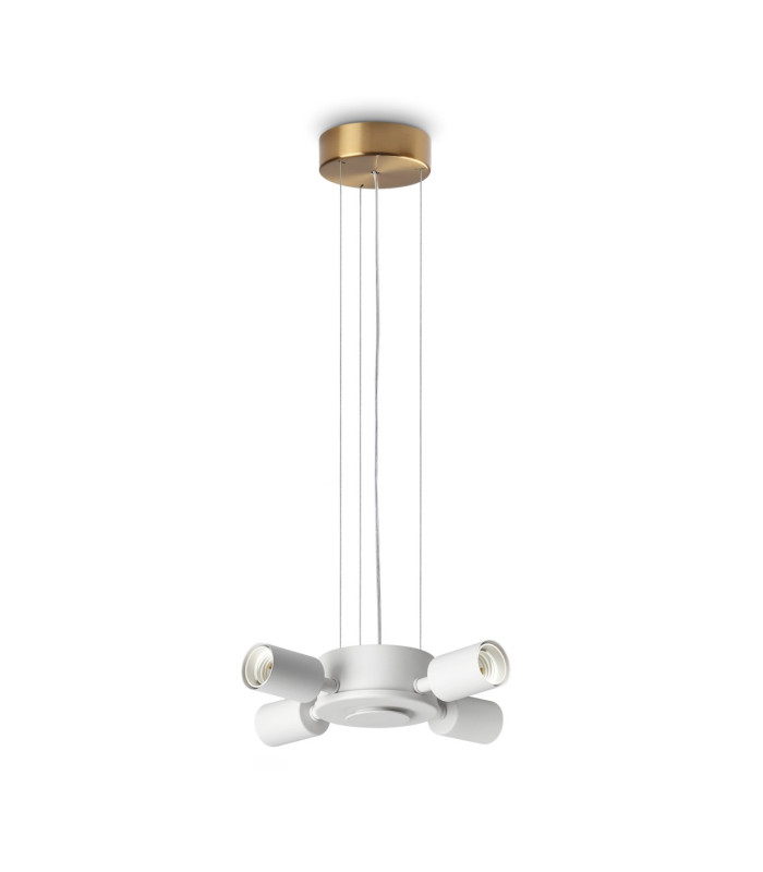 Set Up Multi Arm Pendant Ceiling Light Brass 4x E27-1