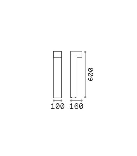 Sirio 60cm Outdoor Bollard Anthracite 1x LED 1100lm 3000K IP65-2