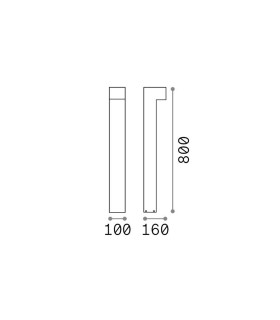 Sirio 80cm Outdoor Bollard White 1x LED 1100lm 3000K IP65-2