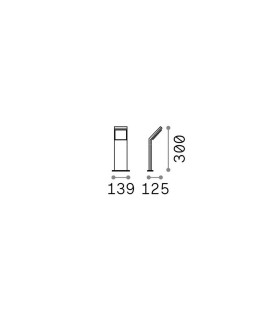 Style 30cm Outdoor Pedestal Light Black 1x LED 950lm 3000K IP54-2