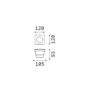 Way Square Outdoor Recessed Ground Light Black 1x GX53 IP67-2
