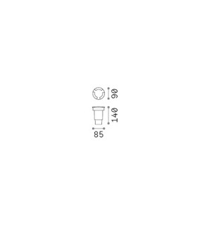 Way 9cm Round 3 Direction Outdoor Recessed Ground Light Black 1x GU10 IP67-2