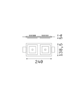 Zephyr Recessed Downlight White 2x LED 2400lm 3000K-2