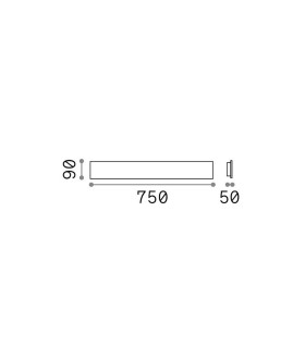 Zig Zag Rectangle Integrated LED Wall Lamp Black 3250lm 4000K-2