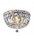 Flush Ceiling 4 Light Polished Chrome, Crystal - 1