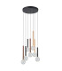 Alinos Cluster Pendant Ceiling Light Black 3000K Warm White 3 Step Dimmable 7xLED-1