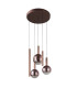 Camino Cluster Pendant Ceiling Light Copper 3000K Warm 3 Step Dimmable 5xLED-2