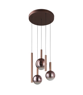Camino Cluster Pendant Ceiling Light Copper 3000K Warm 3 Step Dimmable 5xLED-2