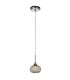 Small Ceiling Pendant 1 Light Polished Chrome, Clear Glass - 1