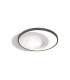 Desulo Small LED Semi Flush Ceiling Light Black 3000/4000/6000K-1