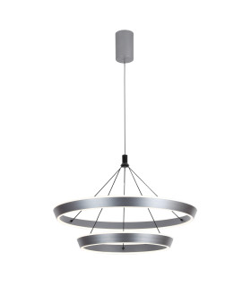 Ottana Twin Ring LED Pendant Ceiling Light Grey 3000/4000/6000K-1