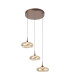 Tenele Cluster Pendant Ceiling Light Copper with Amber Glass Shades 3000K Warm 3 Step Dimmable 3xLED-1