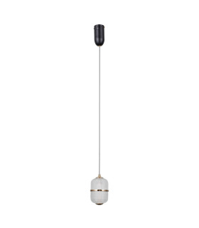 Alani Slim Pendant Ceiling Light Matt Black Gold 3000K Warm White-1