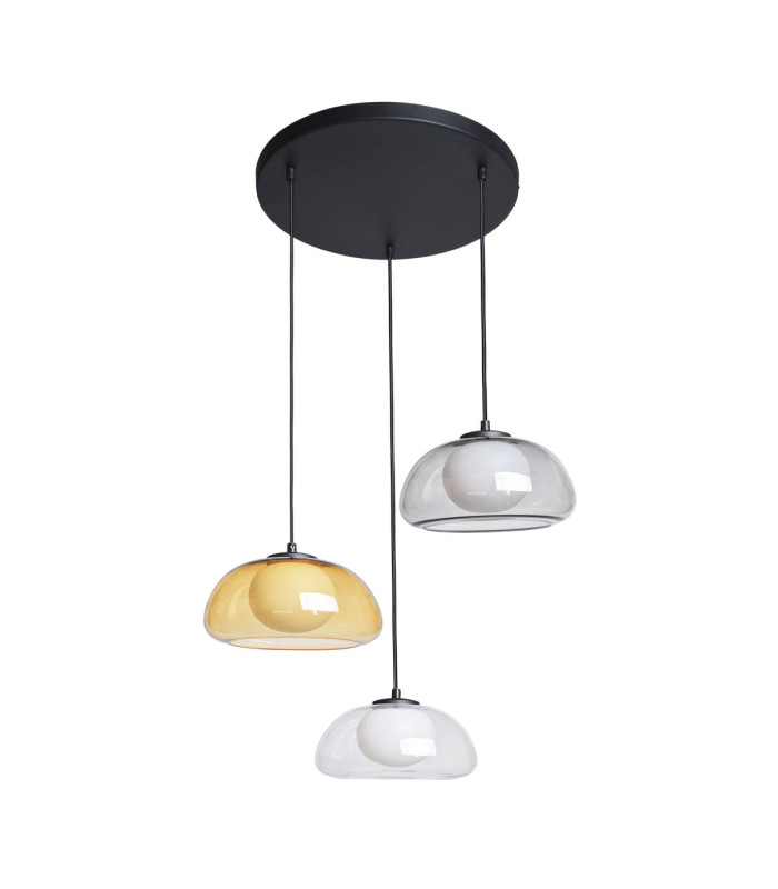 Ainale Cluster Pendant Ceiling Light Black 3xG9-1