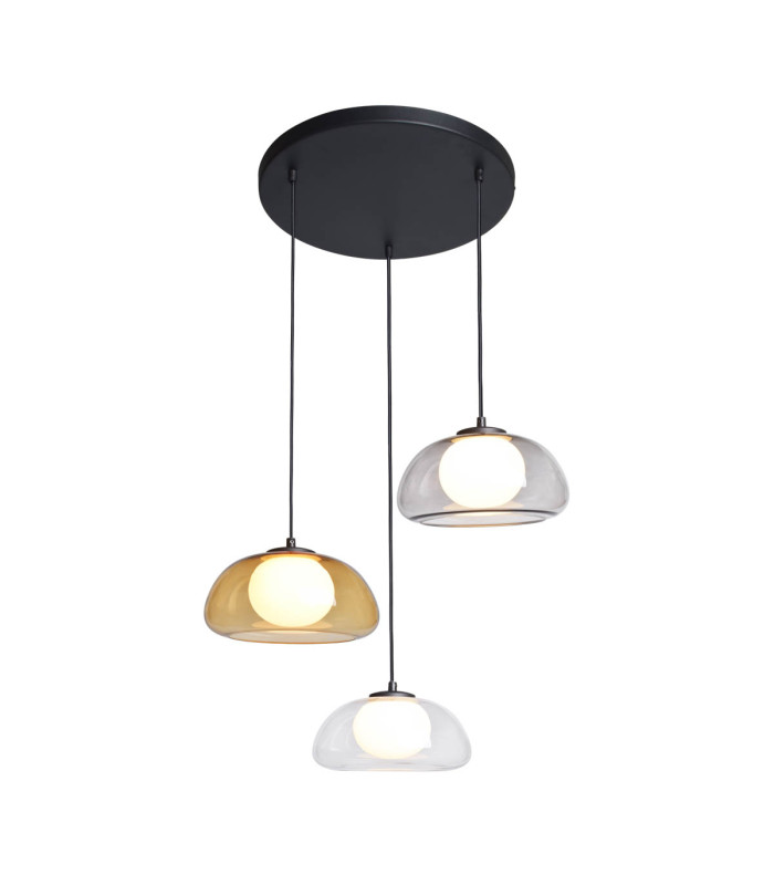 Ainale Cluster Pendant Ceiling Light Black 3xG9-2