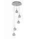 Ceiling Cluster Pendant 5 Light Round Polished Chrome, Clear Glass - 1